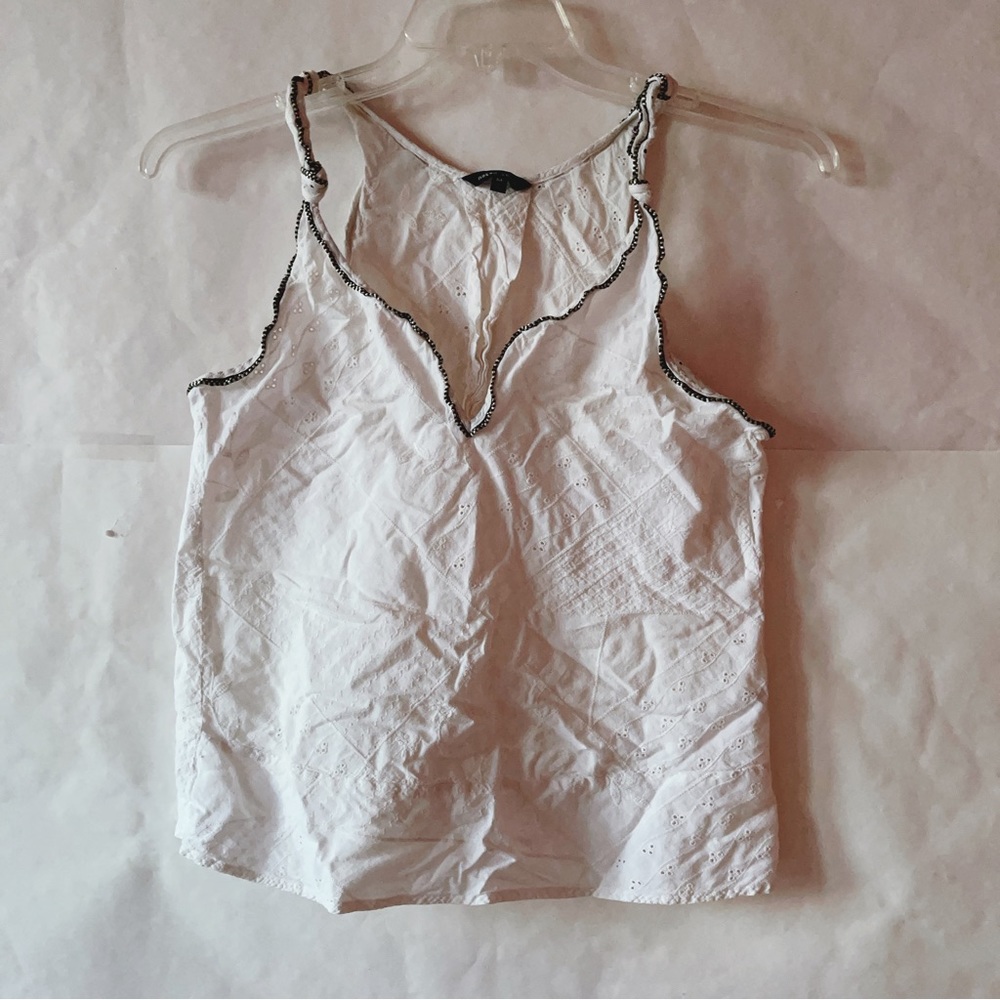 Naked Zebra White Floral Embroidered Top 🔲🦓 - Picture 2 of 8